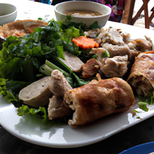 Một đĩa đồ ăn đặc trưng ngon miệng từ một quán ăn nổi tiếng tại Đà Lạt