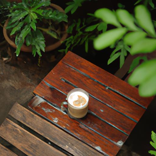 Ly cà phê thơm ngon bên cạnh không gian xanh tươi tại quán cafe yên tĩnh ở Hà Đông