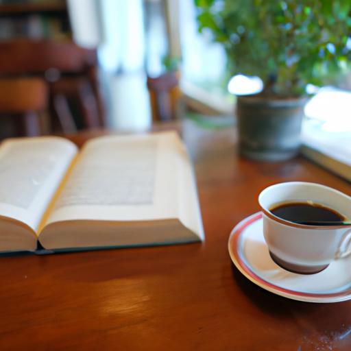 Ly cà phê và cuốn sách tại quán cafe quận 11