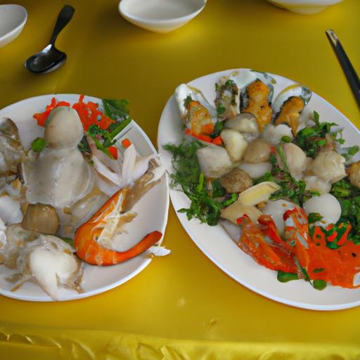 Một đĩa đầy hải sản ngon miệng tại một nhà hàng nổi tiếng ở Hải Phòng