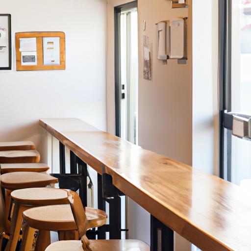 Quán cafe hiện đại và sang trọng với bàn ghế đơn giản.