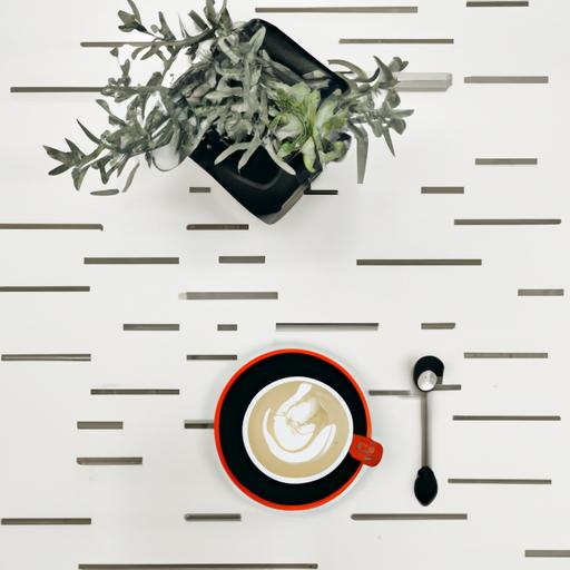 Quán cafe hiện đại với thiết kế tối giản và họa tiết latte độc đáo với chủ đề Tết trên ly cà phê.