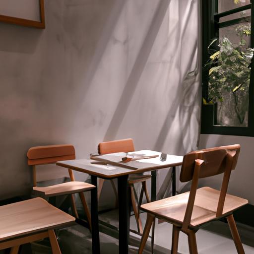Quán cafe tối giản với thiết kế hiện đại và chút xanh mát.