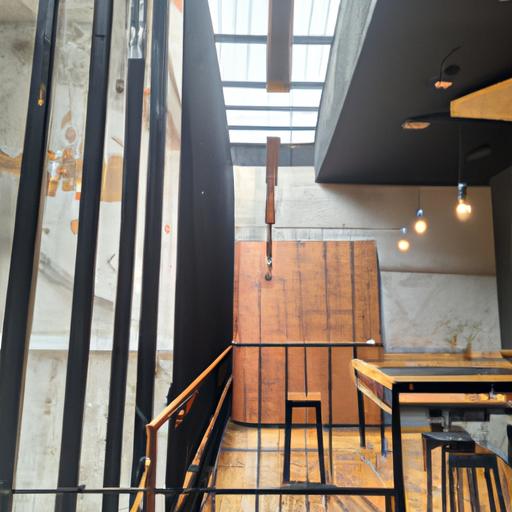 Quán cafe tối giản với sàn bê tông, mang đến vẻ hiện đại cho không gian.