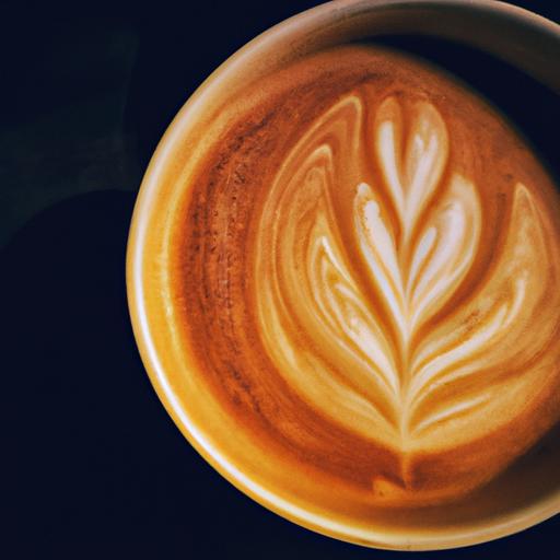 Ly cà phê với thiết kế latte art đẹp mắt.